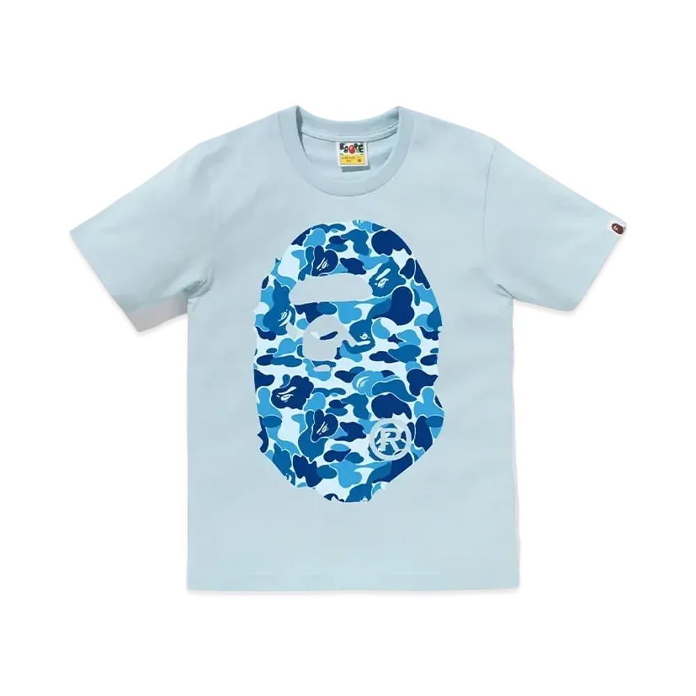 A BATHING APE ABC Camo Big Ape Head Tee "Blue"