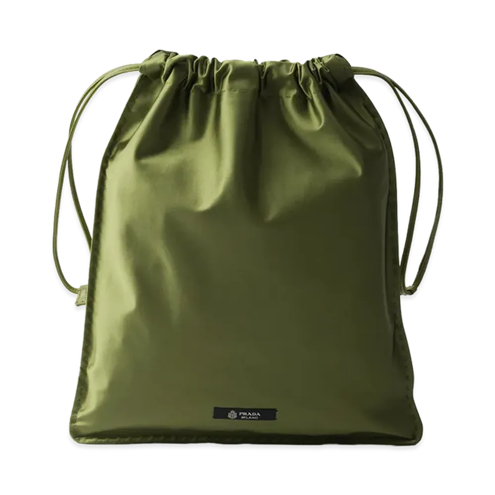 PRADA Wish Silk Duchess Pouch "Ivy Green"
