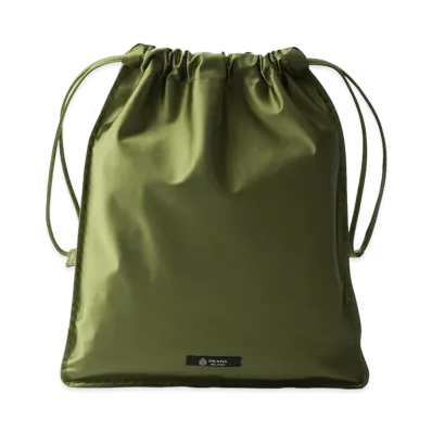 PRADA Wish Silk Duchess Pouch "Ivy Green"