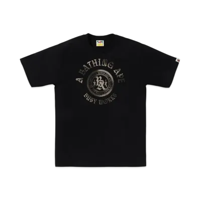 A BATHING APE High Tone Bleach Ba Emblem Tee "Black"