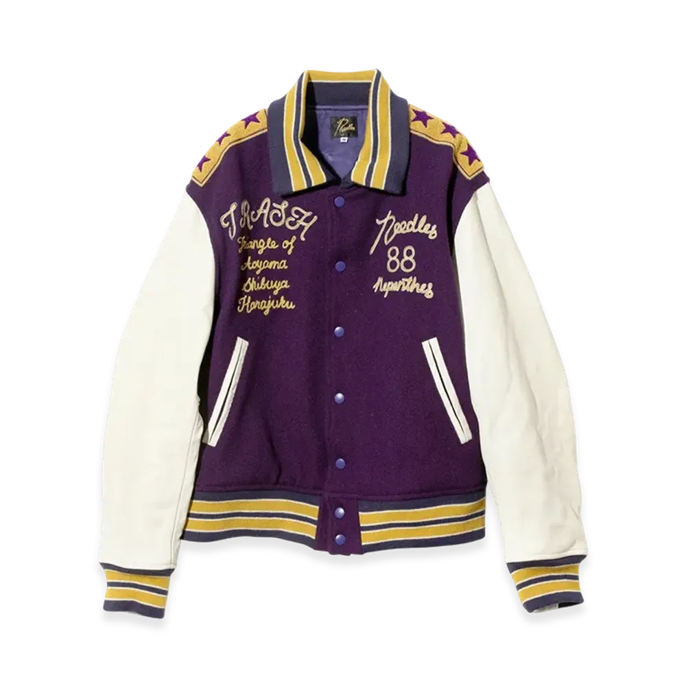 NEEDLES Lettered Jacket - Wool Melton "Purple"