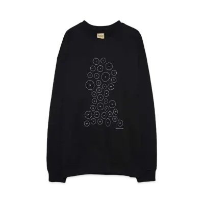 High Scream Center BUTTON BADGES ver2 SWEAT SHIRT "BLACK"