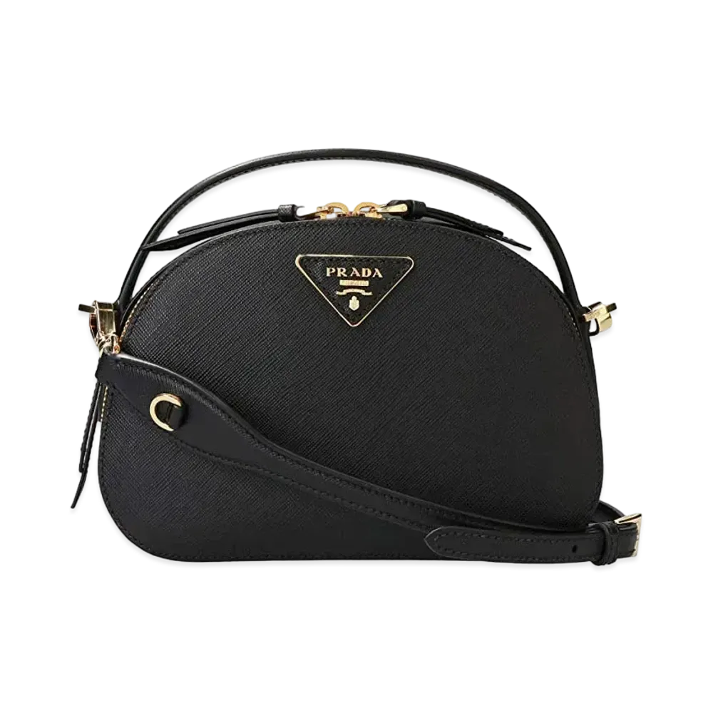 PRADA Odette Leather Shoulder Bag "Black"