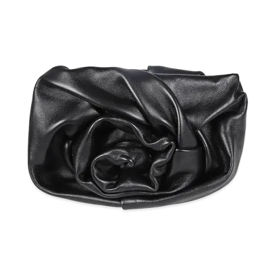 Burberry Women's Nappa Leather Rose Clutch "Black"