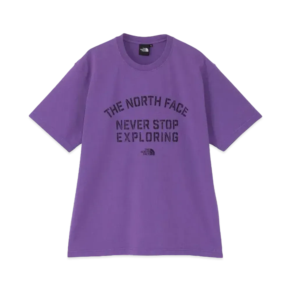 The North Face Short Sleeve Ozone Dyed Lettered Tee "TNF Purple"