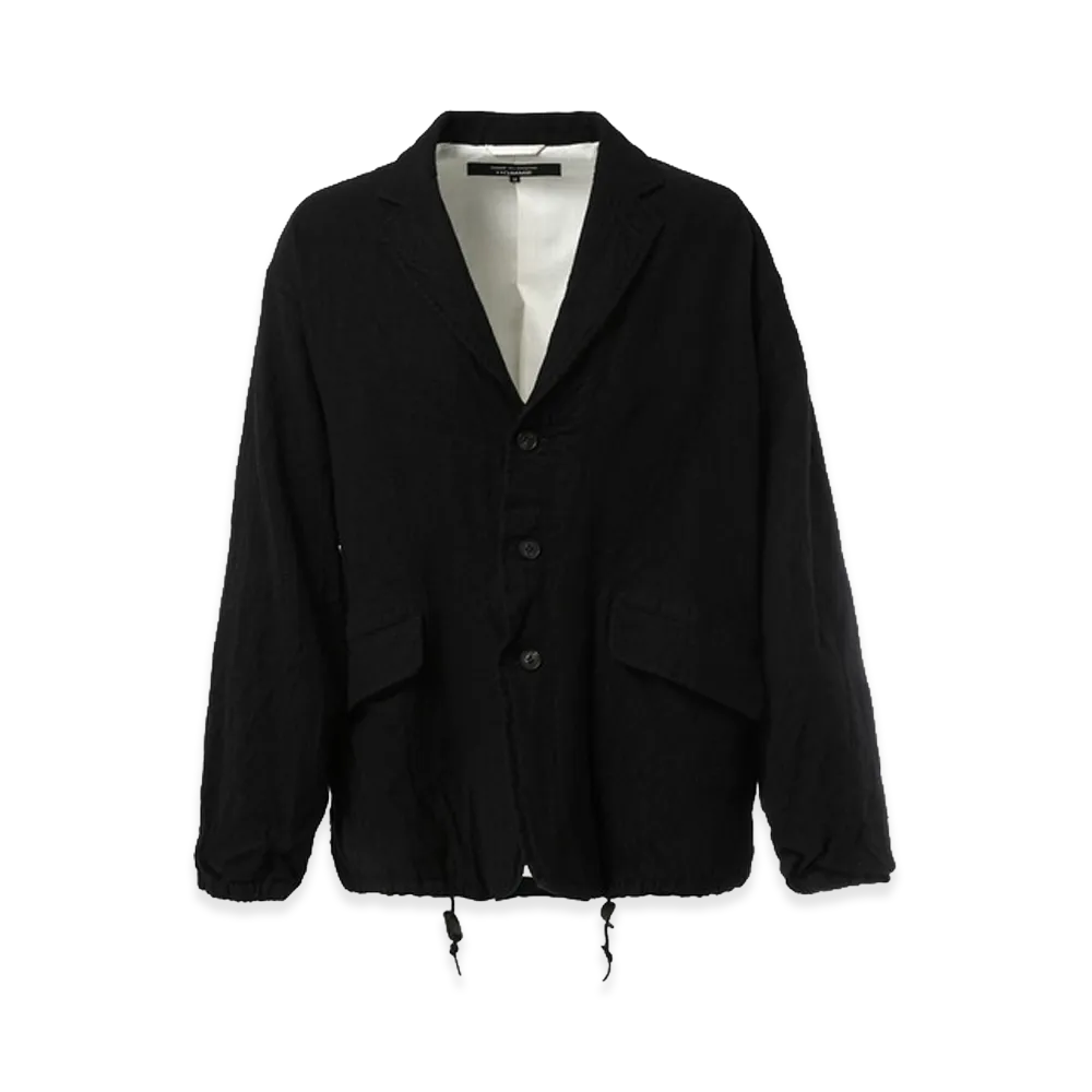 COMME des GARCONS HOMME Wool Serge Shrink-Processed Jacket "Black"