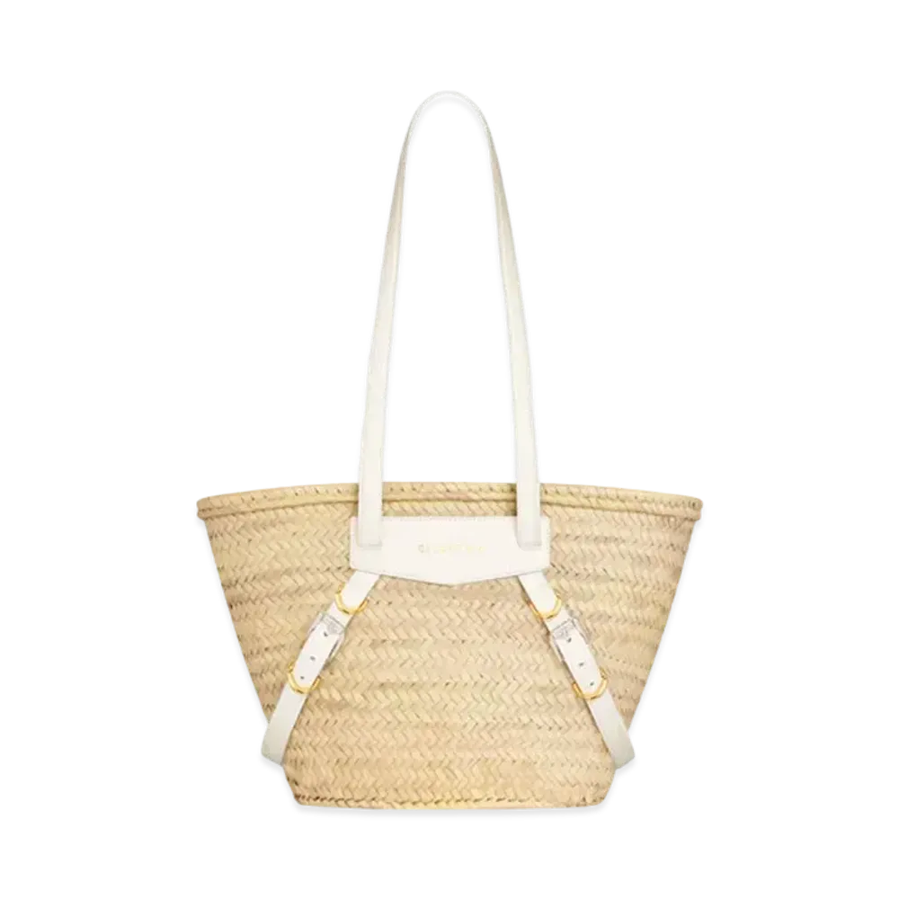GIVENCHY Medium Voyou Basket Bag in Raffia "Ivory"