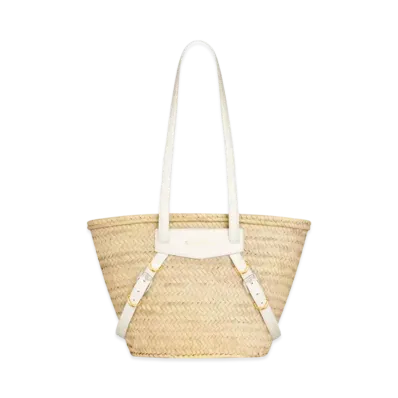 GIVENCHY Medium Voyou Basket Bag in Raffia "Ivory"