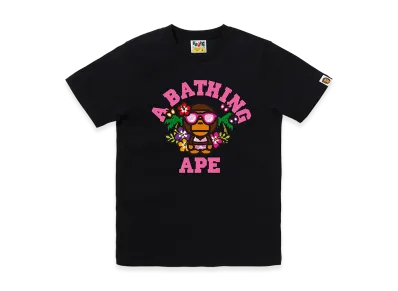A BATHING APE Women's Lisa College Summer Tee "Black"
