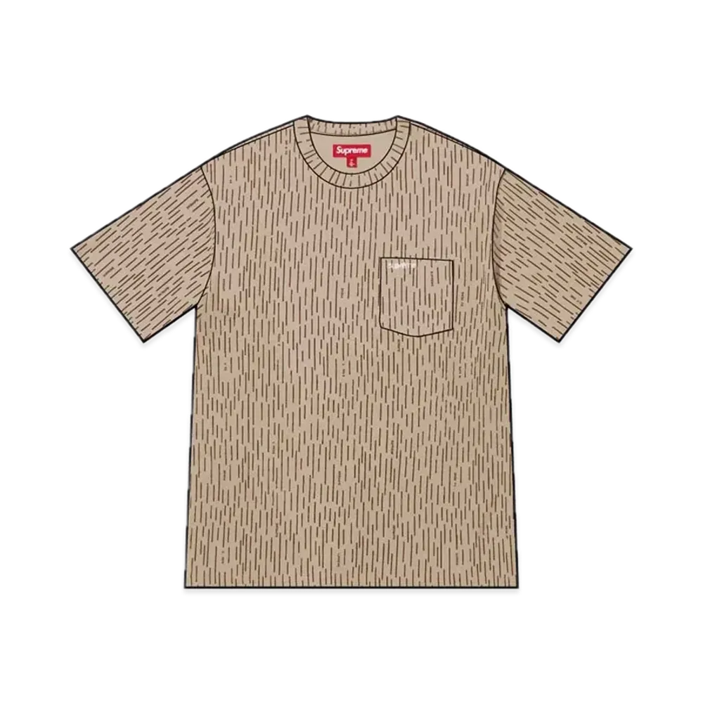 Supreme S/S Pocket Tee "Tan Raindrop" (24FW)