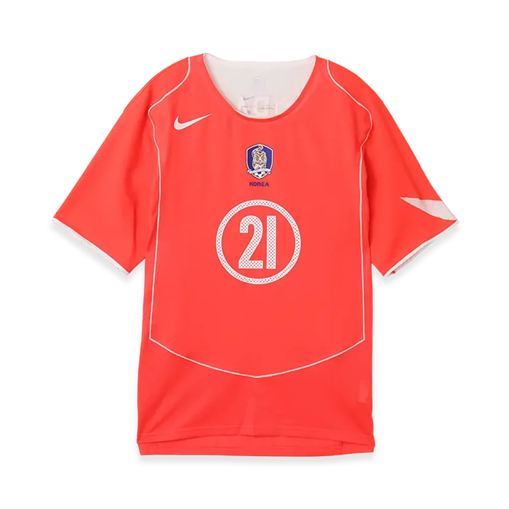 Nike Park JiSung South Korea 2004 Total 90 Reissue Soccer Replica Uniform "Laser Crimson"