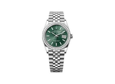 ROLEX Datejust 36 Oystersteel & White Gold Diamonds "Green"