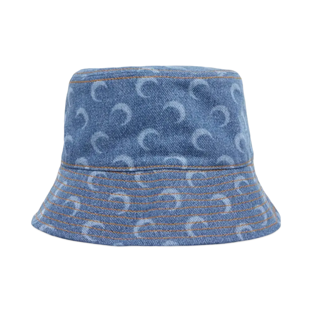 Marine serre MOON LASER DENIM BUCKET HAT (25SS) "LIGHT BLUE"
