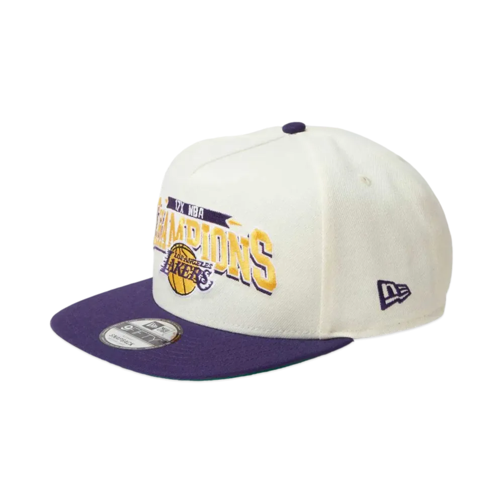 NEW ERA 9Fifty A-Frame NBA Champions Los Angeles Lakers Purple Visor "Chrome"