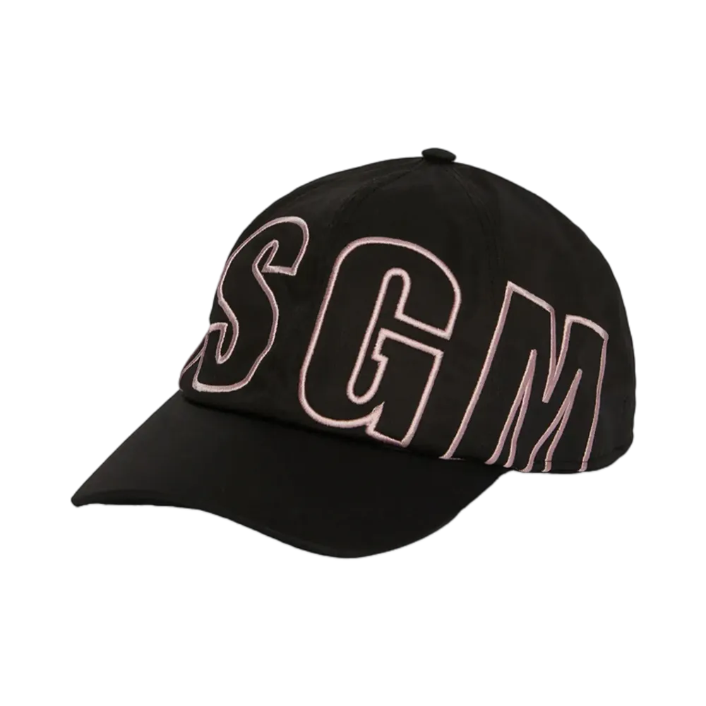 MSGM Baseball Cap With Embroidered Impact Logo "Black"