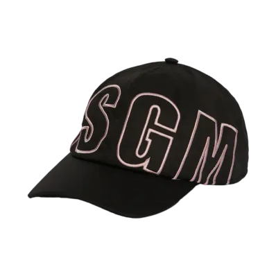 MSGM Baseball Cap With Embroidered Impact Logo "Black"