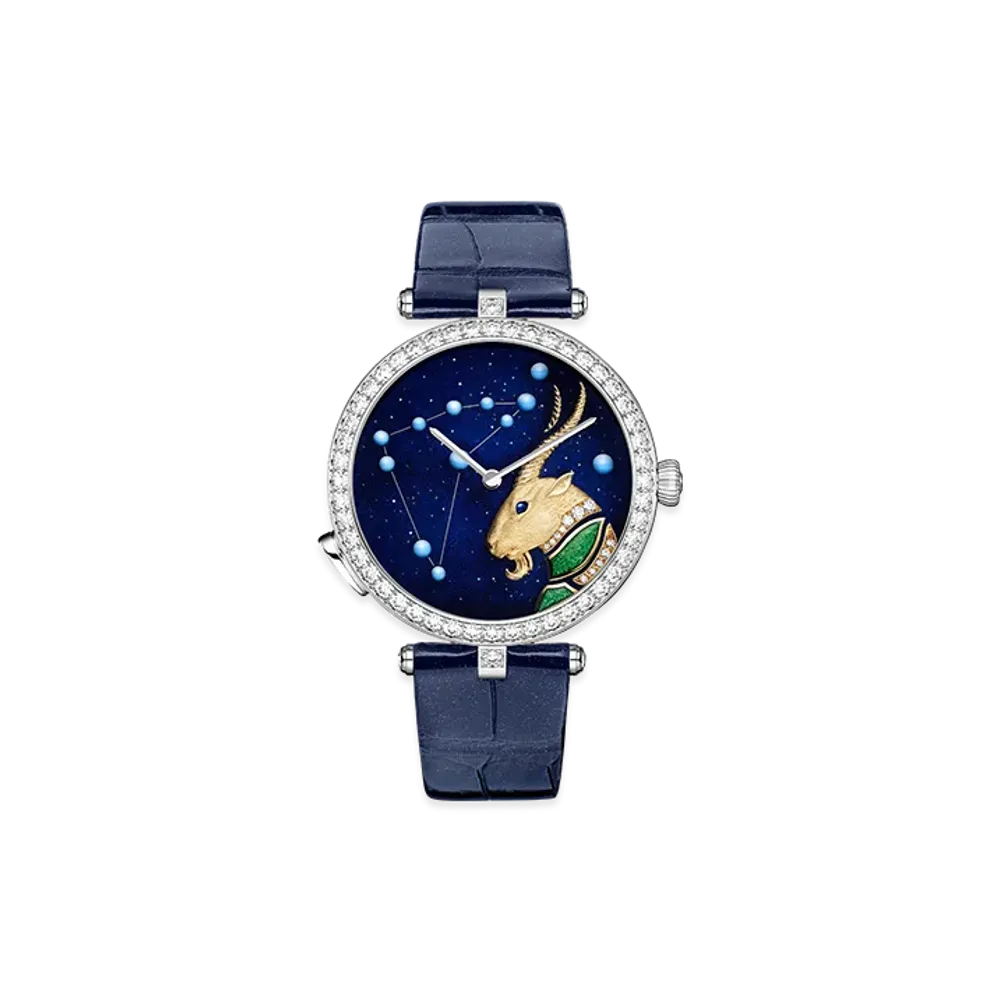Van Cleef & Arpels Lady Arpels Zodiaque Lumineux Capricorni Capricorn watch "18K White gold/Sapphire/Diamond"