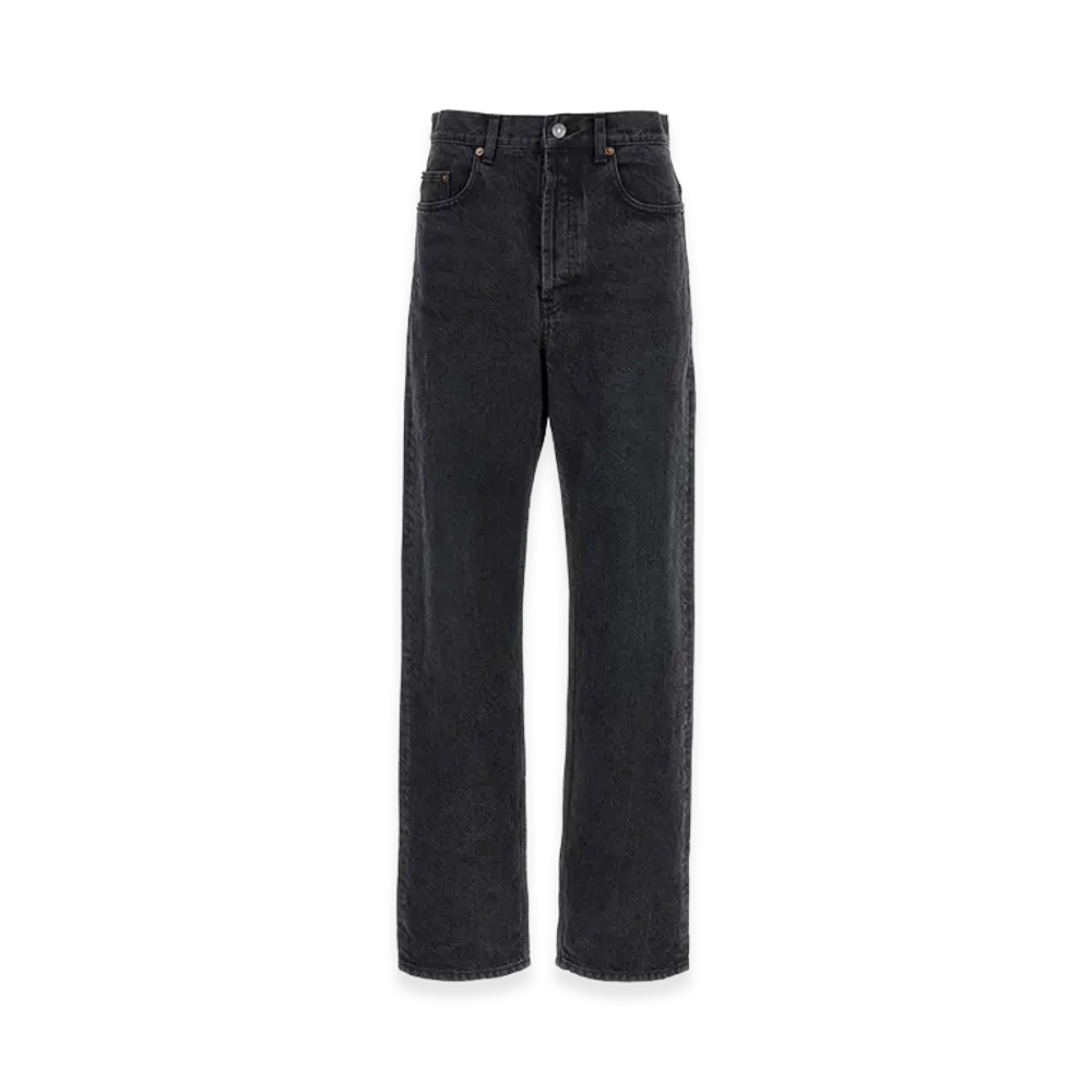 Saint Laurent Women's Used Effect Jeans "Black"