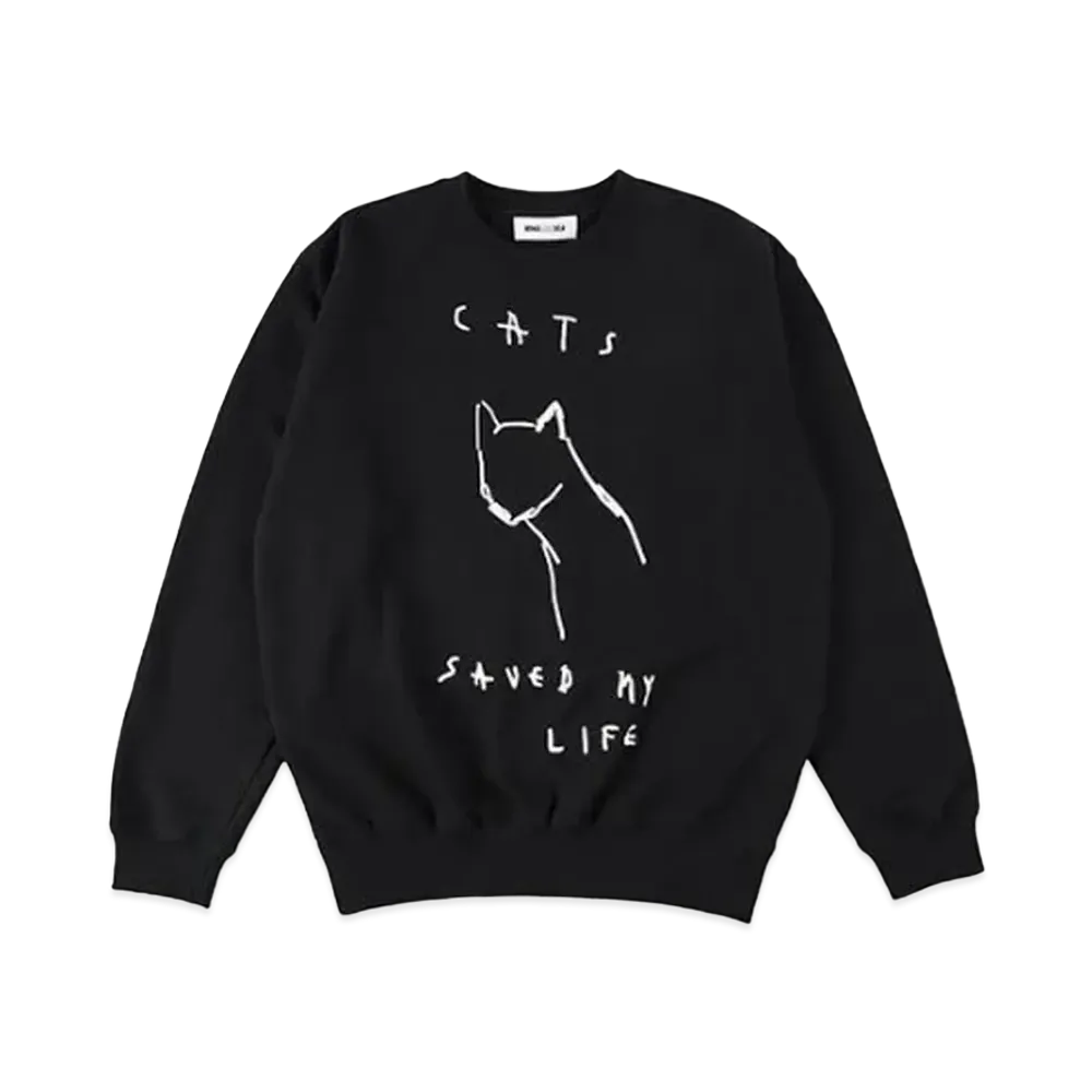 WIND AND SEA x Levi Pata Cats crew neck "Black"