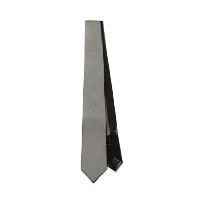 doublet Silk Necktie "Black / Grey"