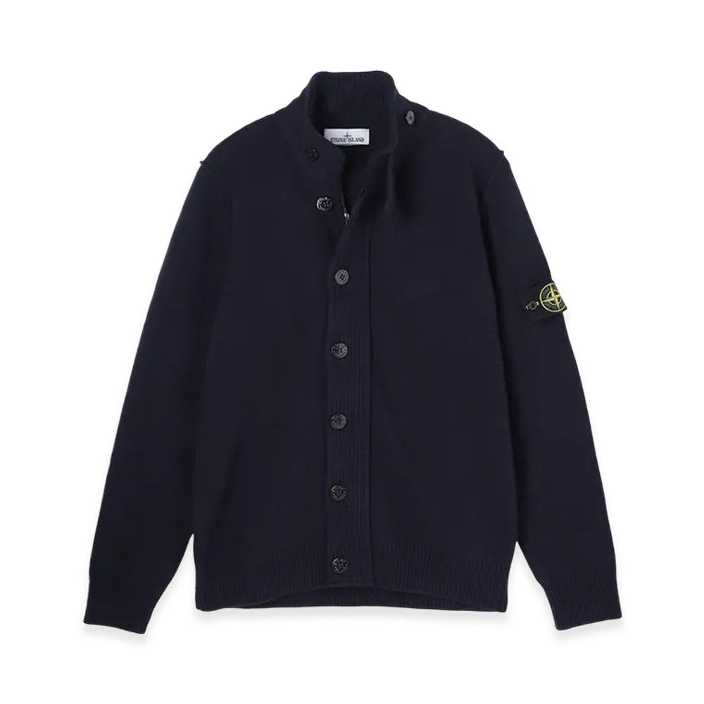 Stone Island Cardigan 547A3 Lambswool "Navyblue"