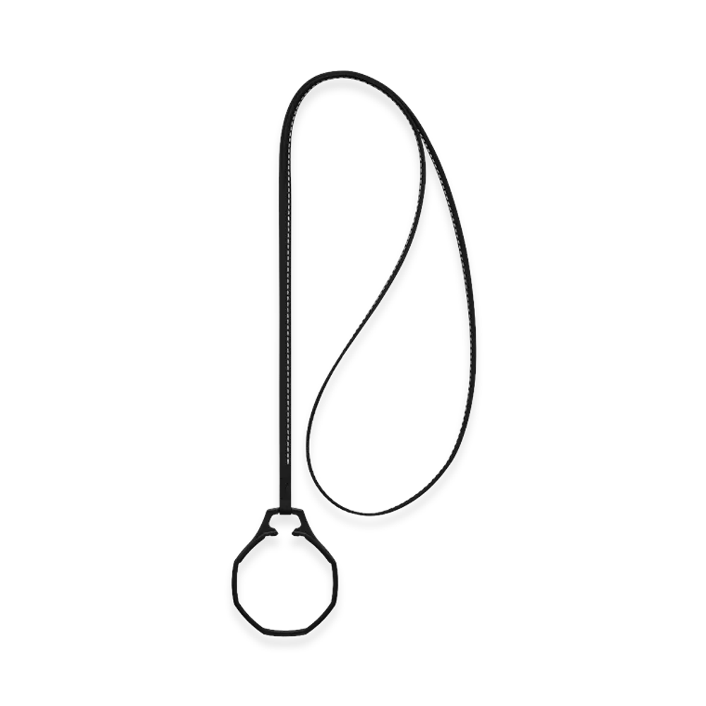 Swatch Royal Pop Leather Lanyard Ocho Negro "Black"