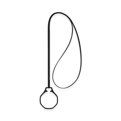 Swatch Royal Pop Leather Lanyard Ocho Negro "Black"