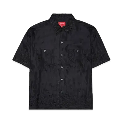 Supreme Nouveau Embroidered S/S Shirt "Black"