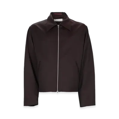 OUR LEGACY Giacca Mini Con Zip "Brown"