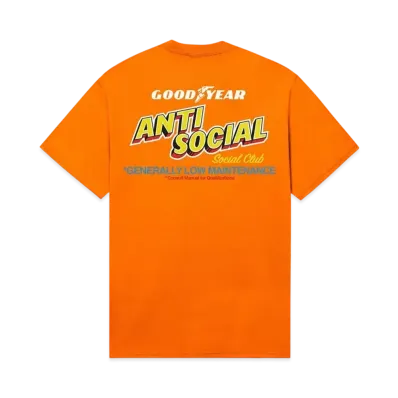 ANTI SOCIAL SOCIAL CLUB x Goodyear Generally Low Maintenance Tee "Safety Orange"