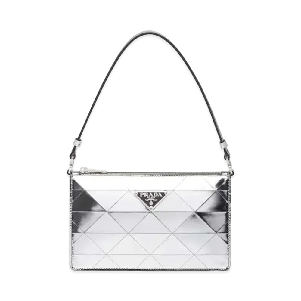 PRADA Metallic Leather Mini-Bag "Silver"