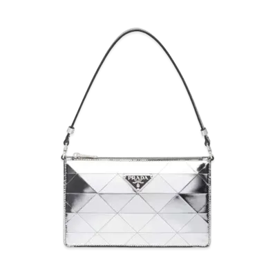 PRADA Metallic Leather Mini-Bag "Silver"