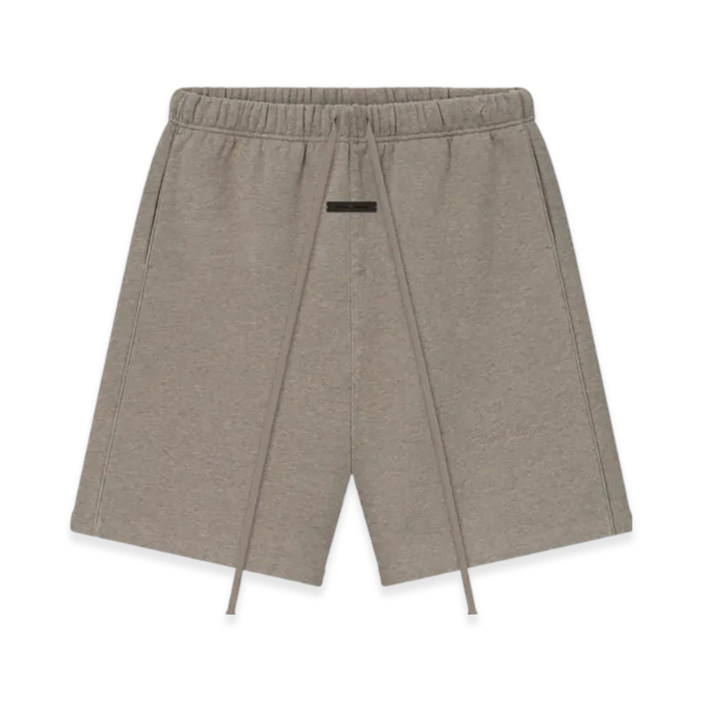 FEAR OF GOD ESSENTIALS Relaxed Fleece Sweatshort With Piping "Homestead Heather"