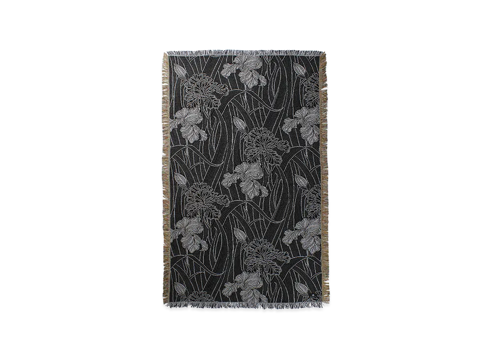 APHRODITEGANG GAKKIN x BUDSPOOL Ayamehana Jacquard Rug "Black"