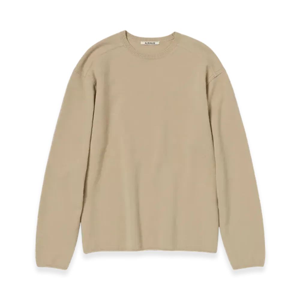 AURALEE Felted Wool Knit P/O "Beige"