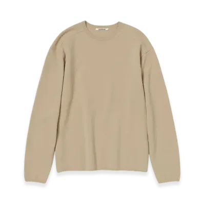 AURALEE Felted Wool Knit P/O "Beige"
