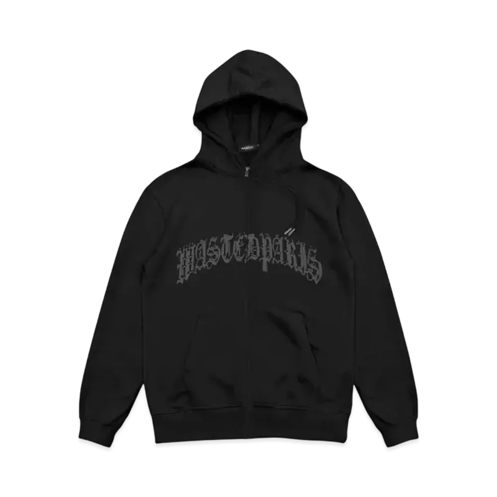 WASTED PARIS Chrome Zip Hoodie "Black"