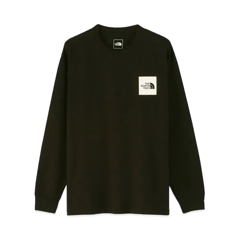 The North Face Long Sleeve Square Logo Tee "Black"