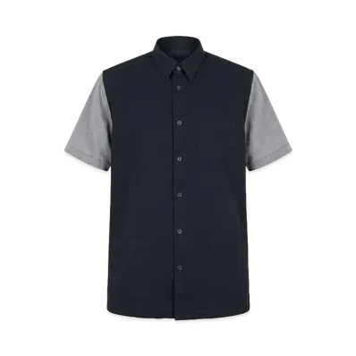 Comme des Garcons Shirt Garment-Dyed Two-tone S/S Shirt "Black/Grey"