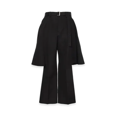 sacai Double-Faced Silk Cotton Pants "Black"