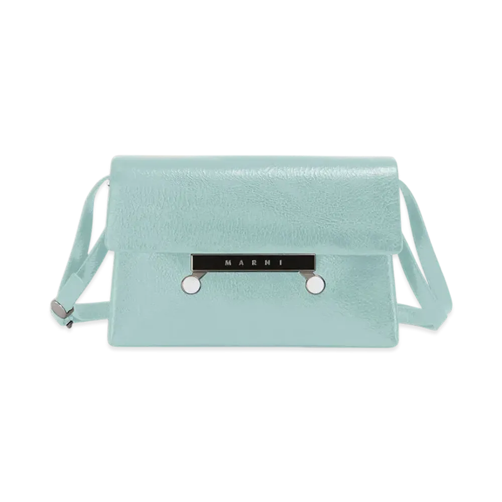 MARNI Small Envelope Bag in Craquele Patent Leather "Waterfall"