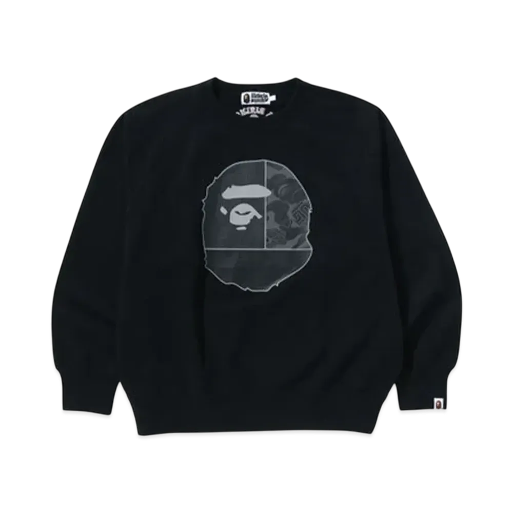 A BATHING APE A Rising Bape Relaxed Fit Crewneck "Black"
