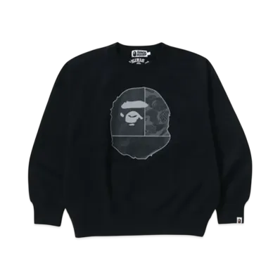 A BATHING APE A Rising Bape Relaxed Fit Crewneck "Black"
