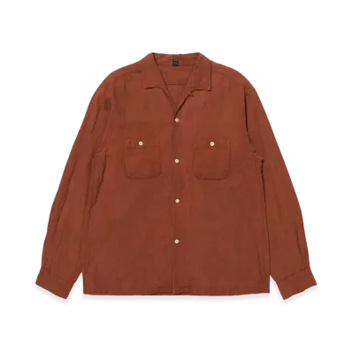 T.T Taiga Takahashi LOT.102 Sir Guy Shirt "Techi Tree Dyed Brown"