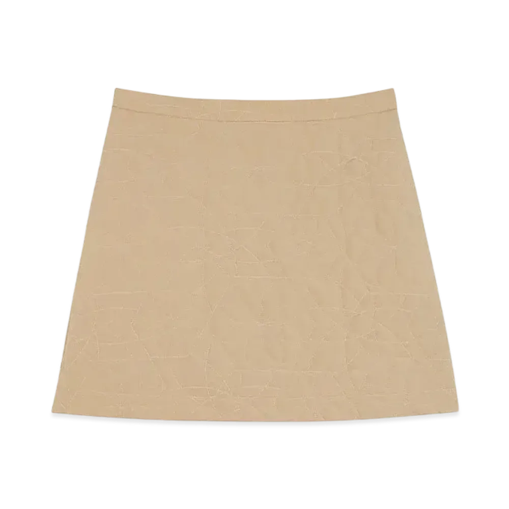 Maison Kitsune Quilted Mini Skirt "Chino Beige"