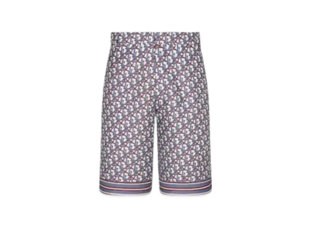 Dior Oblique Pixel Silk Twill Bermuda Shorts "Multicolor"