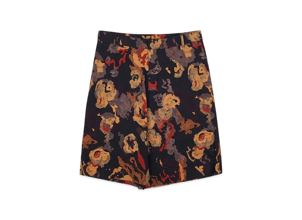 Dior and Duncan Grant and Charleston Bermuda Shorts Cotton Seersucker "Black"