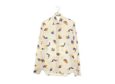 Dior x Kenny Scharf Men's All Over Pattern Rayon Shirt "Light Pink"