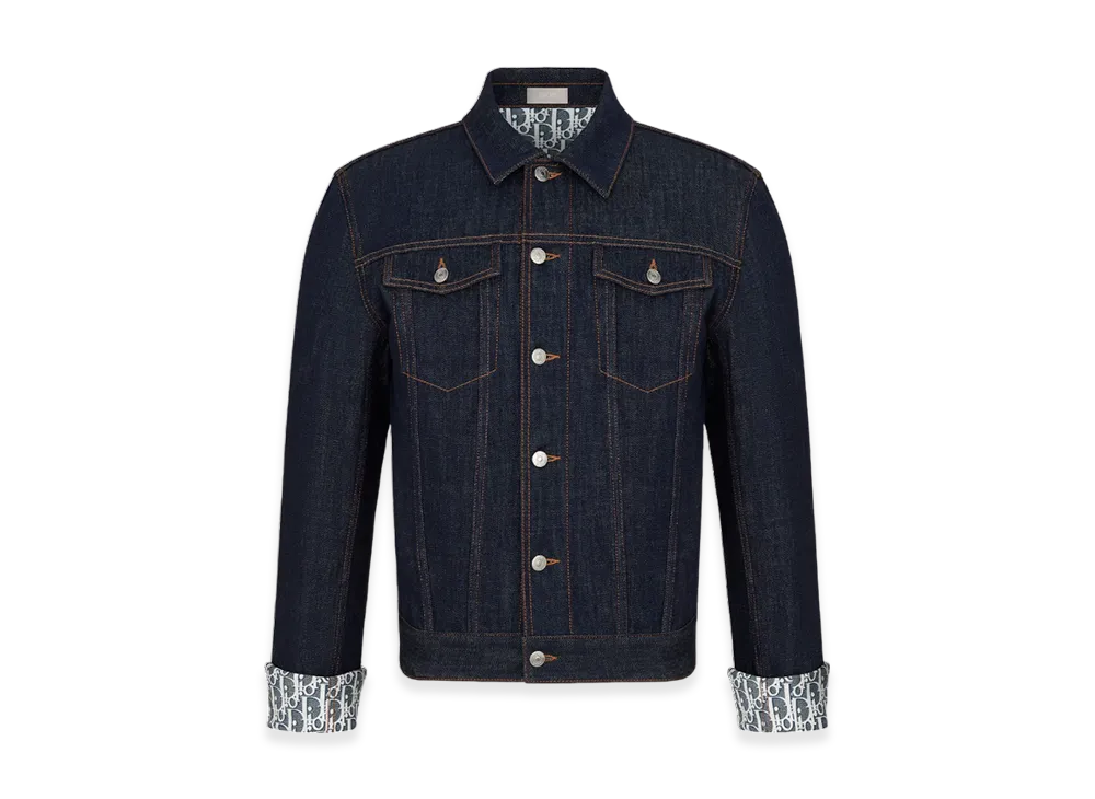 Dior Oblique Raw Cotton Denim Blouson "Blue"