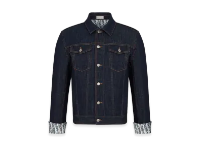 Dior Oblique Raw Cotton Denim Blouson "Blue"
